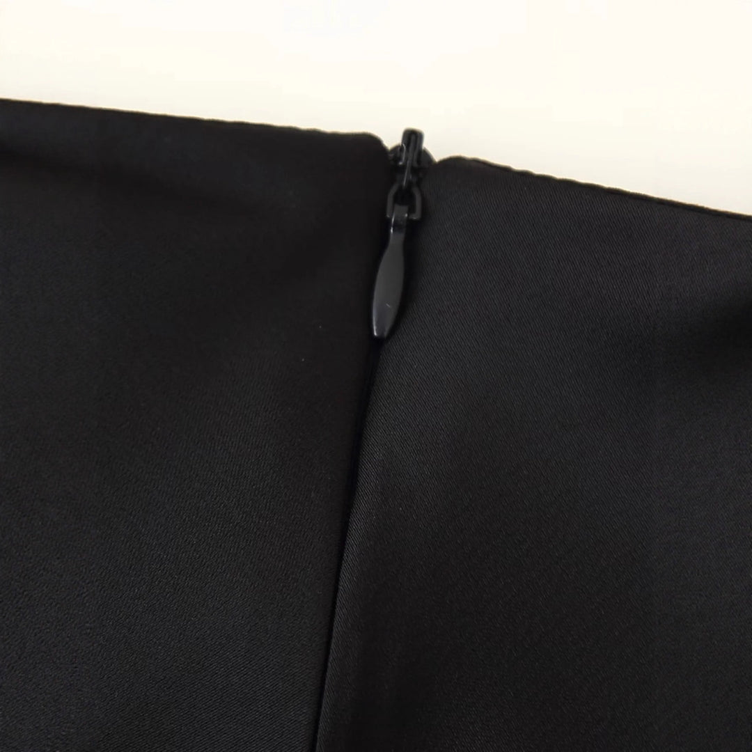 Damen nan Satin-Midirock als Unterrock mit elastischem Komfortbund und zarter Spitzenkante Echo Archiv