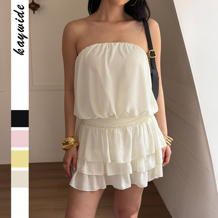 Damen Voluminöses Minikleid mit Rüschendetails Echo Archiv