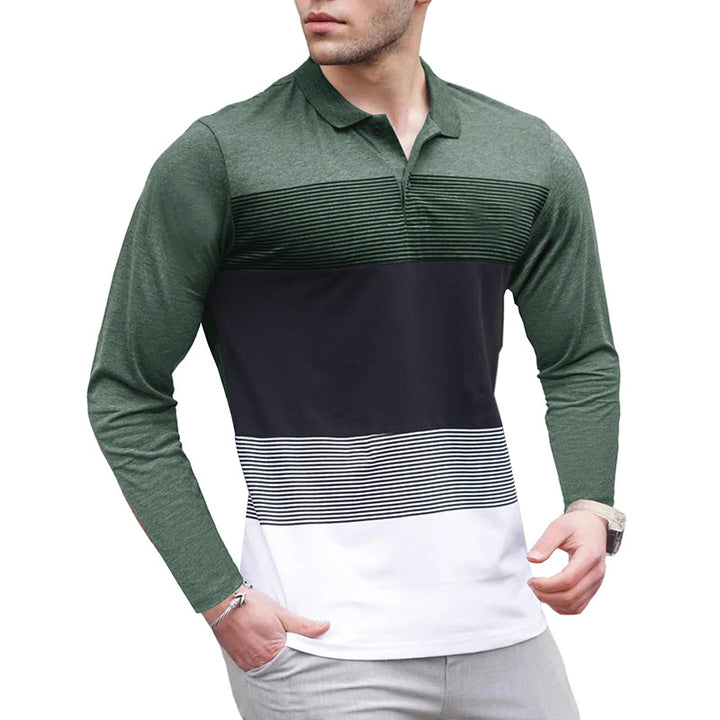 Herren Poloshirt mit stilvollem Farbblock-Design und atmungsaktiven Eigenschaften Echoarchiv