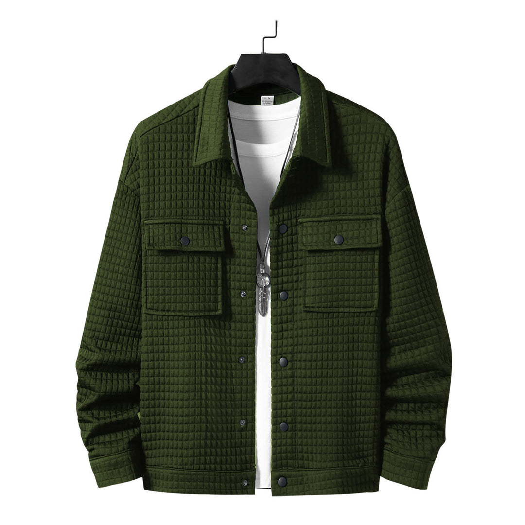 Herren strukturierte Freizeitjacke mit praktischen Taschen Echoarchiv