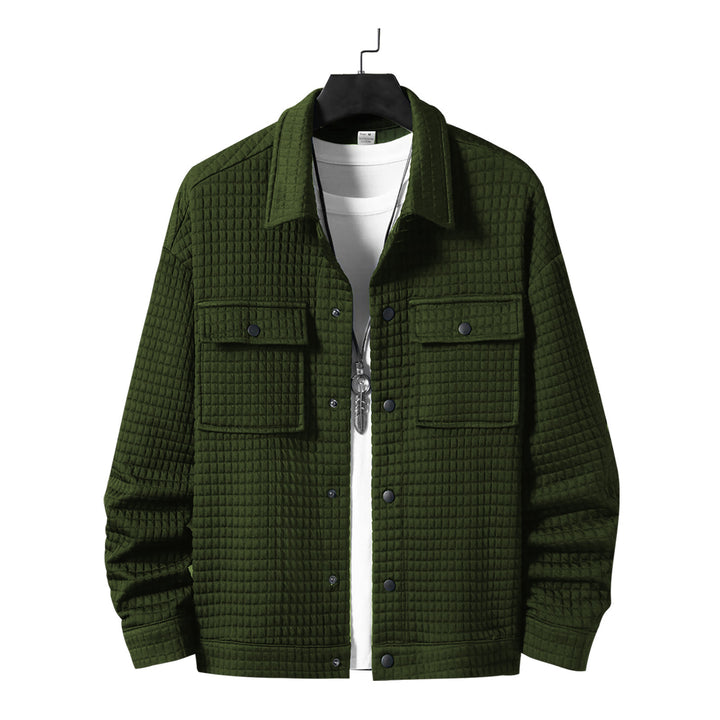 Herren strukturierte Freizeitjacke mit praktischen Taschen Echoarchiv