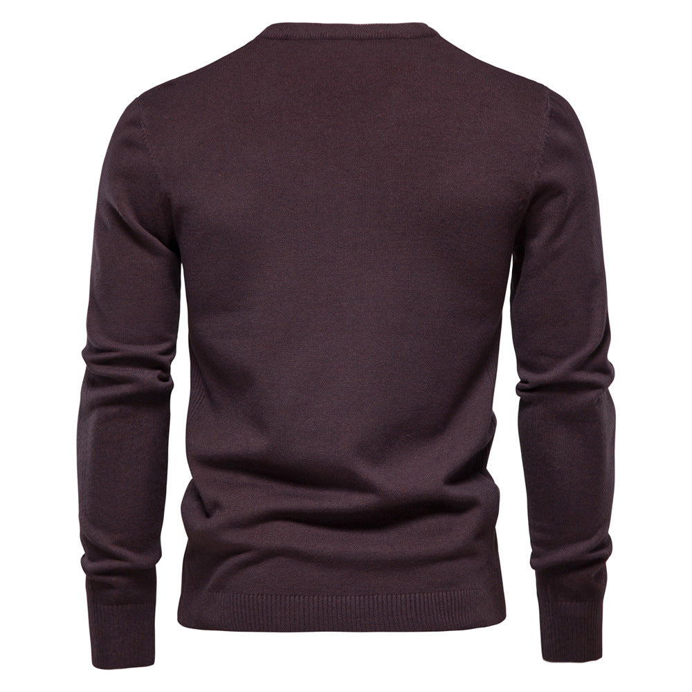 Herren Rundhals Pullover aus hochwertiger Baumwolle – Norvane