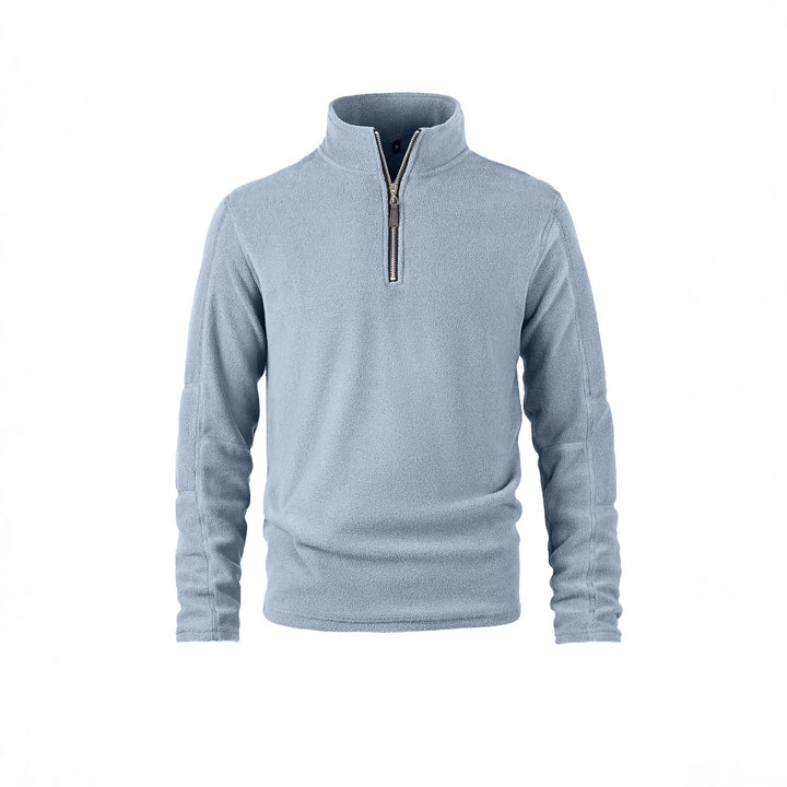 Herren Fleece-Pullover mit hohem Kragen und praktischen Reißverschlussdetails Echoarchiv