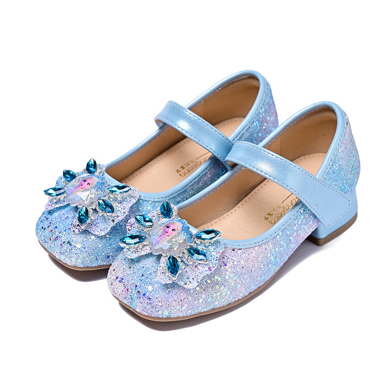 Mädchen Mary Jane Glitzer Ballerinas mit Blumenverzierung Echo Archiv