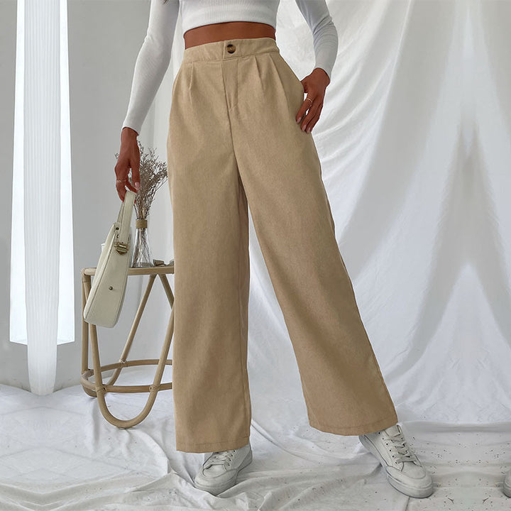 Damen Elegante Hochwaisted Hose mit weitem Bein Echo Archiv