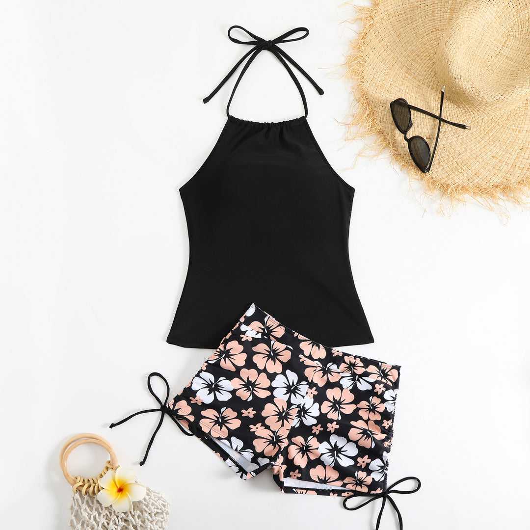 Damen Sportlicher Badeset mit modischen Blumenmuster Echo Archiv