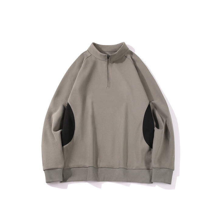 Herren Halbzip‑Sweatshirt mit Stehkragen und kontrastseitigen Einsätzen Echo Archiv
