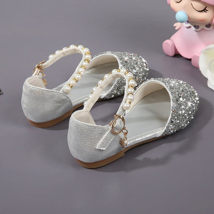 Mädchen Elegante Ballerinas mit Glitzer und Perlen Echo Archiv