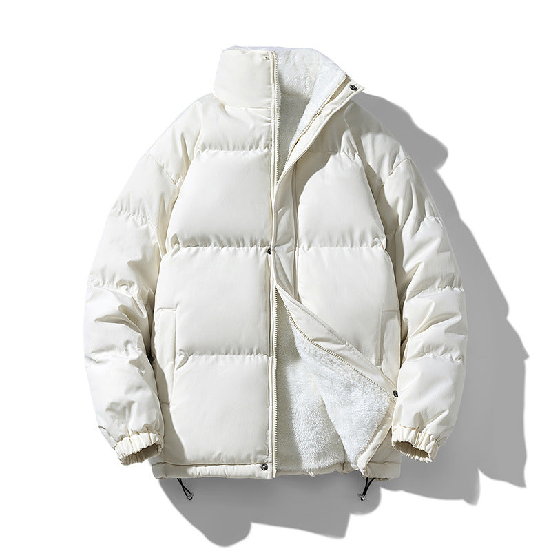 Herren kompakte Thermo-Puffer-Jacke mit weichem Teddy-Futter, hochstehendem Kragen und verstellbarem Kordelzug – Marzano