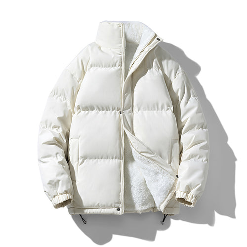 Herren kompakte Thermo-Puffer-Jacke mit weichem Teddy-Futter, hochstehendem Kragen und verstellbarem Kordelzug – Marzano