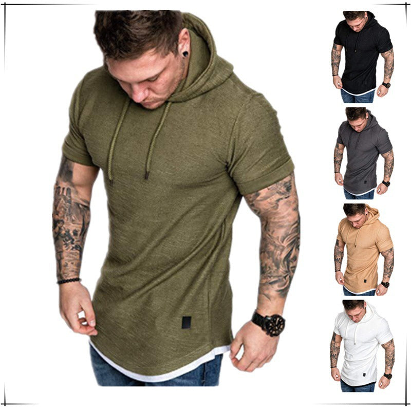 Herren Hoodie mit modischem Kurzarm und lässigem Schnitt Echoarchiv