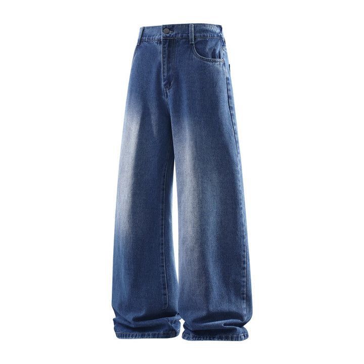 Damen Weite Baggy-Jeans mit hoher Taille, extra weitem Bein und Vintage-Waschung Echoarchiv