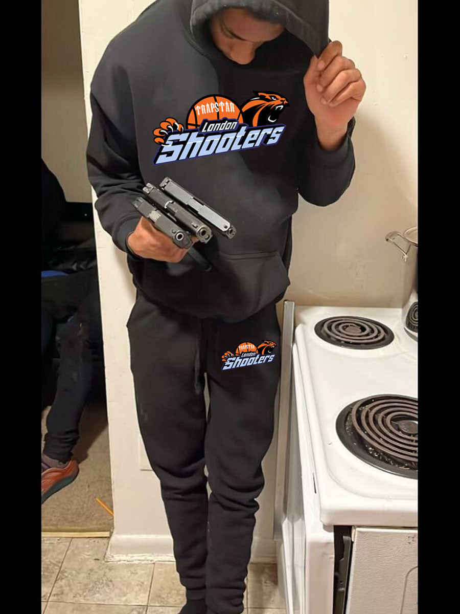 Herren Sportliches Hoodie- und Jogginghose-Set mit stylischem Basketball-Design Echoarchiv