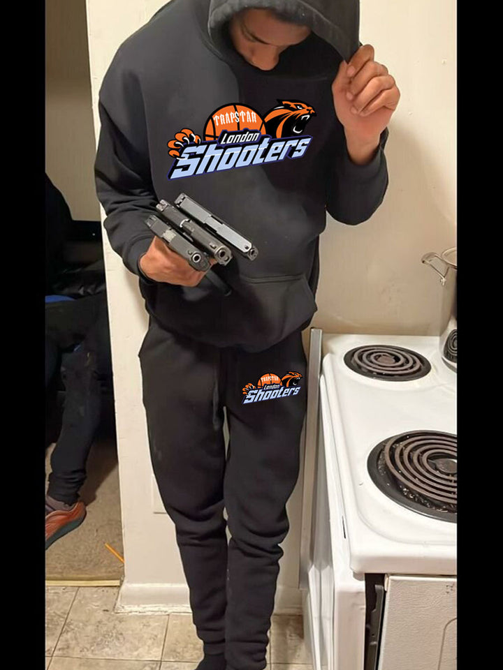Herren Sportliches Hoodie- und Jogginghose-Set mit stylischem Basketball-Design Echoarchiv