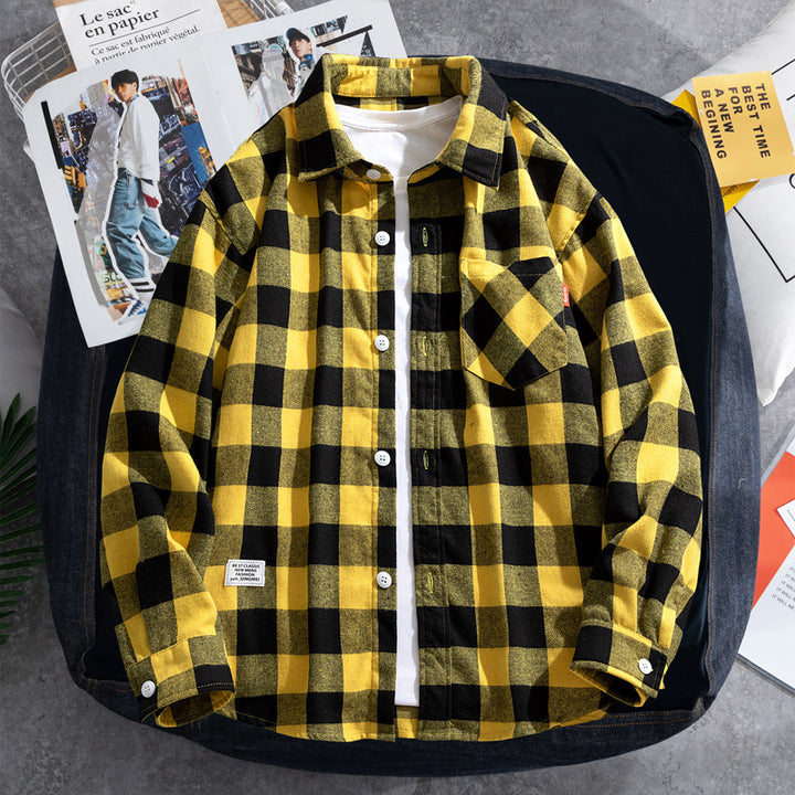 Damen Lässige und modische Flanellhemdjacke Echo Archiv