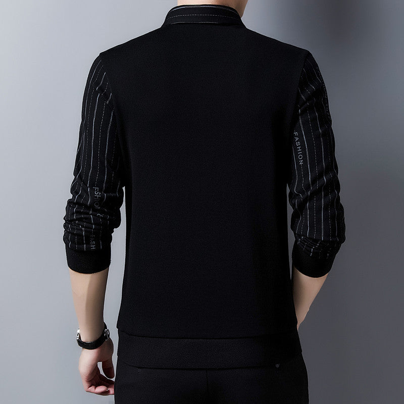 Herren eleganter Strickpullover mit hochwertiger Struktur und modischem Stehkragen Echoarchiv