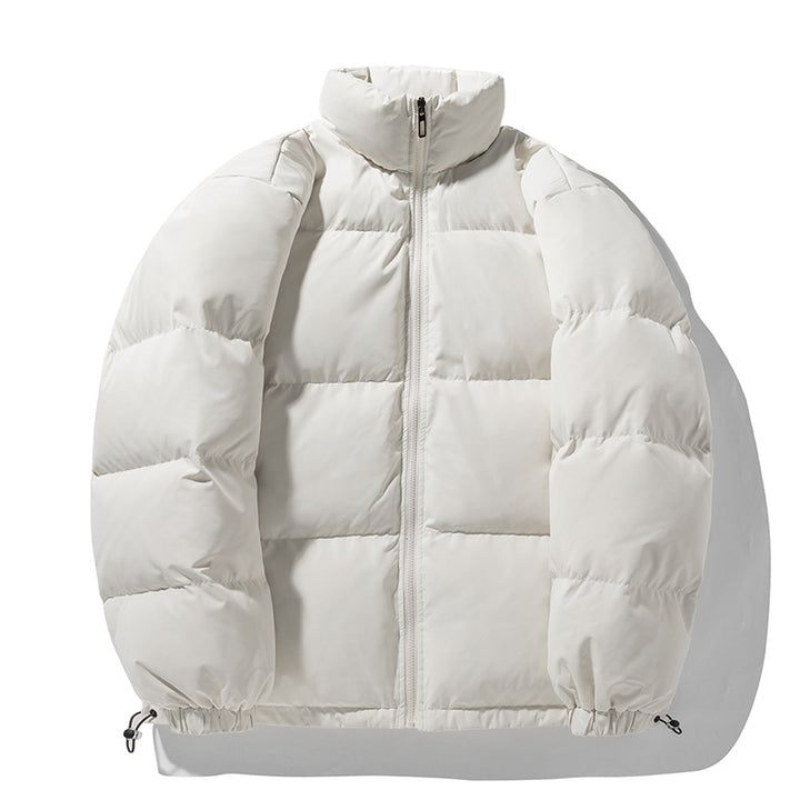 Unisex Oversize Wattierte Steppjacke mit hohem Stehkragen, Kordelzugsaum und durchgehendem Reißverschluss Echo Archiv