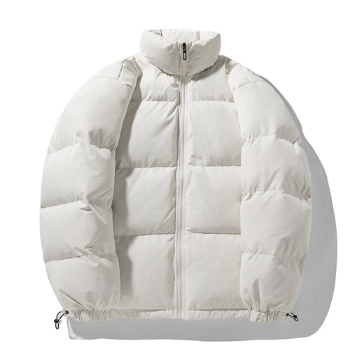 Unisex Oversize Wattierte Steppjacke mit hohem Stehkragen, Kordelzugsaum und durchgehendem Reißverschluss Echo Archiv