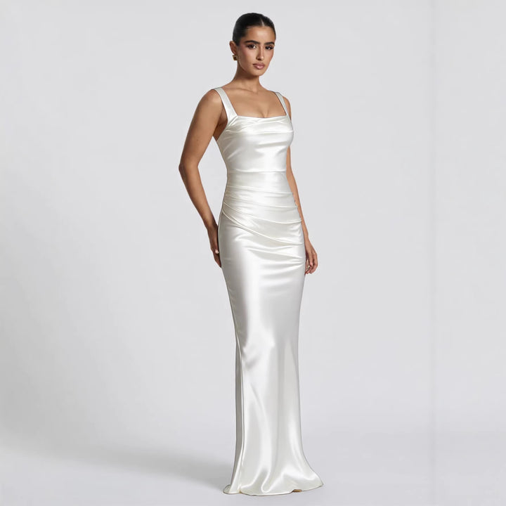 Damen Elegantes Satin-Maxi-Kleid mit figurschmeichelndem Design Echo Archiv
