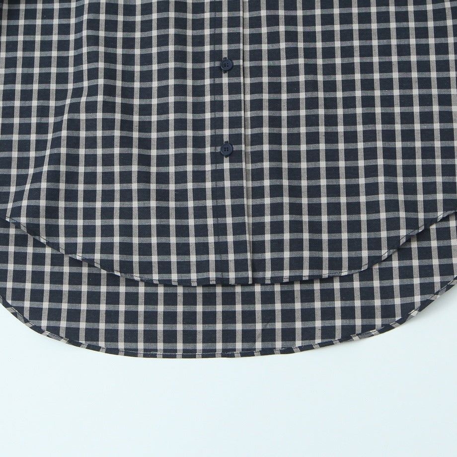 Damen Kariertes Hemdblusen-Shirt mit asymmetrischem Tuchdetail Echo Archiv