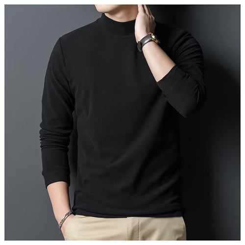 Herren Hochwertiges Langarmshirt mit Rollkragen Echoarchiv
