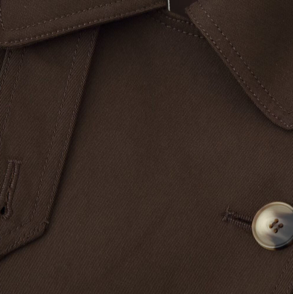 Damen Kurzjacke im Trenchstil mit Bindegürtel, Raglanärmeln und taillierter Passform Echoarchiv