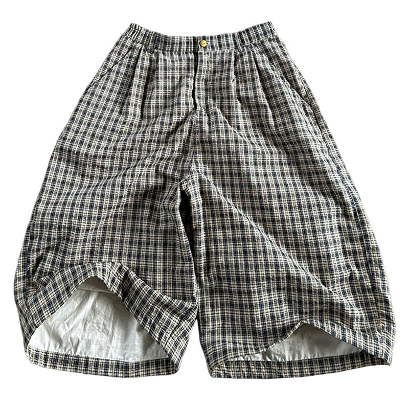 Damen Weit geschnittene Karoshorts Echo Archiv