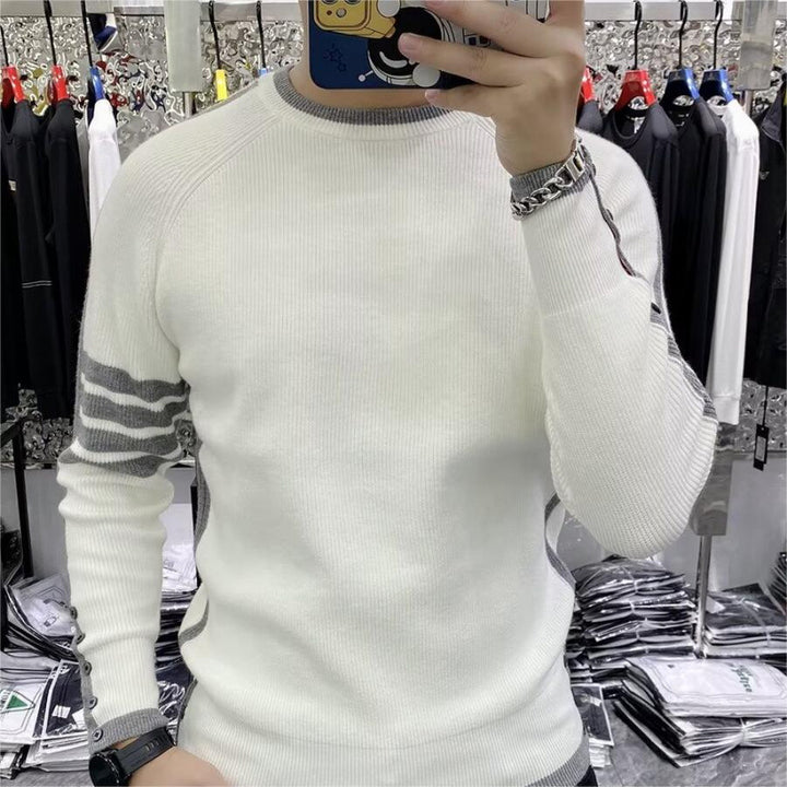 Herren modischer Strickpullover mit strukturiertem Design und sportlichen Akzenten Echoarchiv