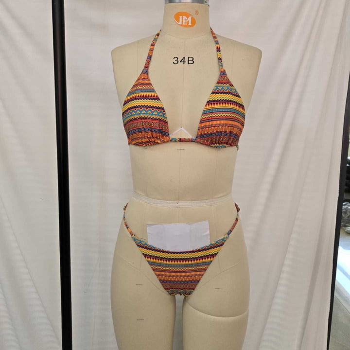 Damen Triangel-Bikini mit buntem Ethno-Muster Echo Archiv