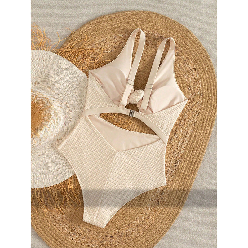 Damen Einteiler Badeanzug mit Cut-Out Design und raffiniertem Knoten Echo Archiv