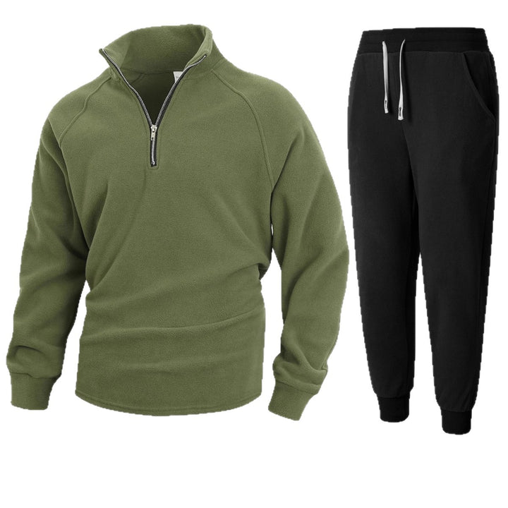 Herren Fleece-Relaxanzug mit halblangem Reißverschluss Echoarchiv