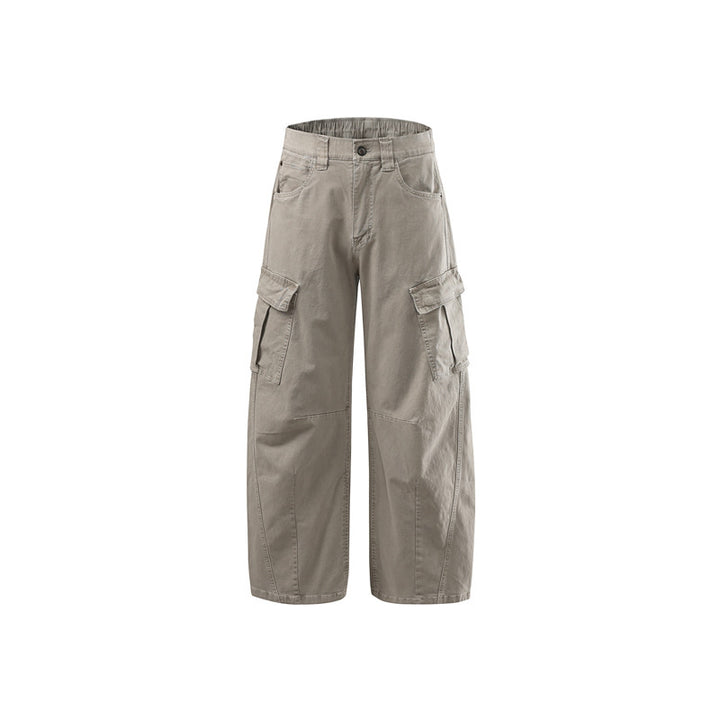 Damen Weite High Waist Cargo Culotte aus Baumwolltwill mit Mehrfachtaschen Echo Archiv