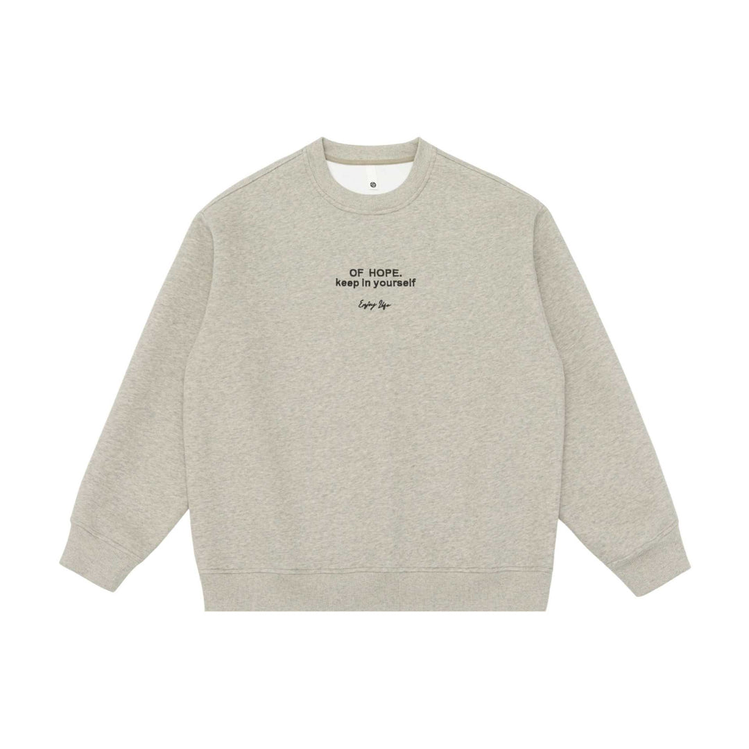 Unisex Oversize Rundhals‑Sweatshirt mit Mini‑Statement‑Stickerei Echoarchiv