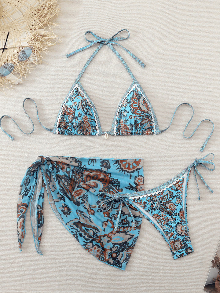Damen Triangel-Bikini-Set mit voluminösen Rüschen Echo Archiv