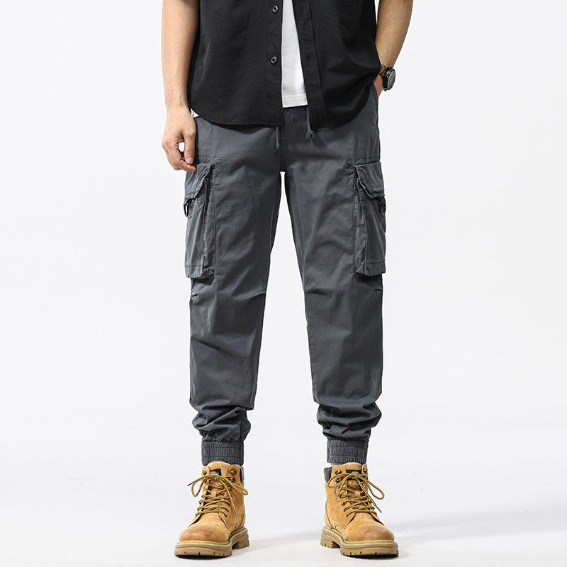 Herren Cargo-Jogginghose im Utility-Stil mit Elastikbund, Kordelzug und Multifachtaschen Echo Archiv