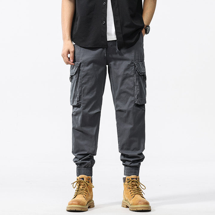 Herren Cargo-Jogginghose im Utility-Stil mit Elastikbund, Kordelzug und Multifachtaschen Echo Archiv