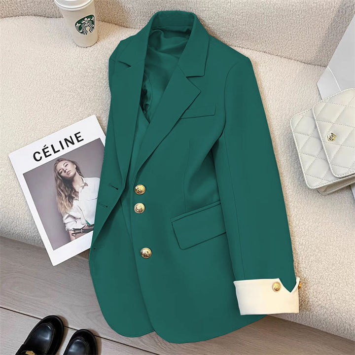 Damen Eleganter Blazer mit Goldknopfdetails Echo Archiv