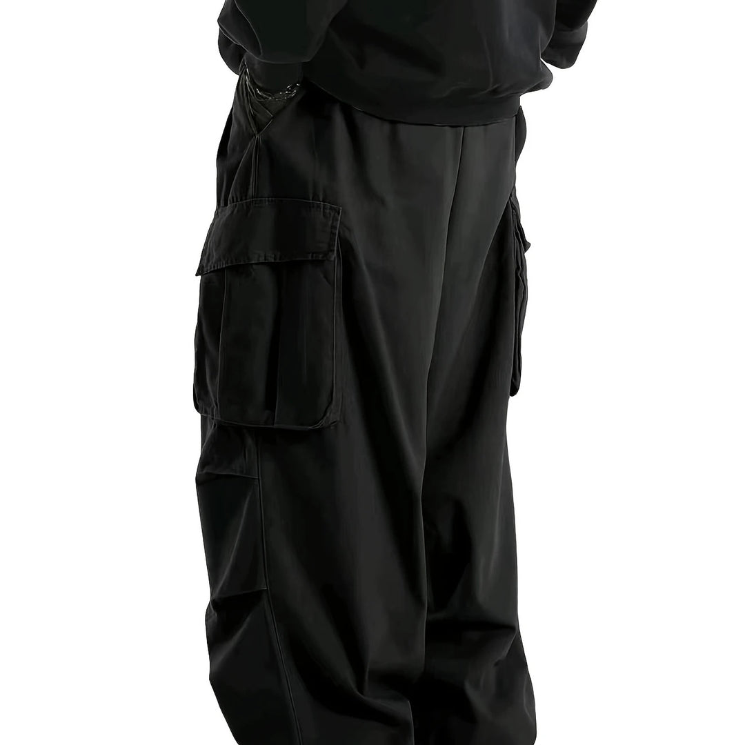 Herren Baggy-Cargo-Hose mit übergroßer Passform, elastischem Tunnelzugbund & mehrfachen Klappfächern Echo Archiv