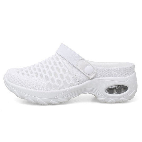 Damen Atmungsaktive Strick-Clogs mit verstellbarem Fersenriemen und stoßdämpfender Komfortsohle – Lioré