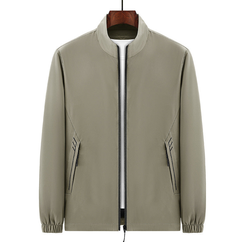 Herren Urbaner Micro‑Ripstop‑Übergangsblouson mit Stehkragen, verdecktem Reißverschluss & elastischen Manschetten Echoarchiv