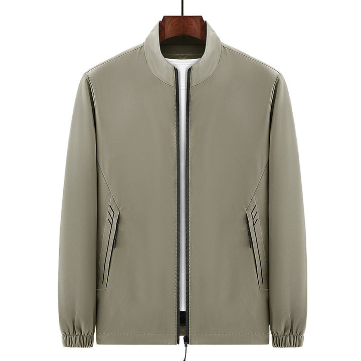 Herren Urbaner Micro‑Ripstop‑Übergangsblouson mit Stehkragen, verdecktem Reißverschluss & elastischen Manschetten Echoarchiv