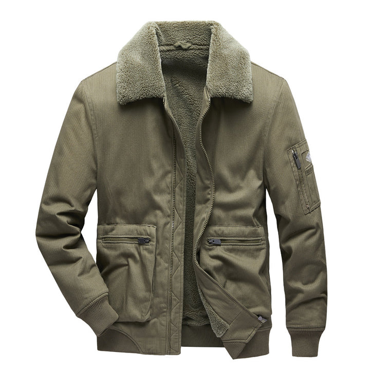 Herren Urbane Übergangsjacke mit Kunstfellkragen Echo Archiv