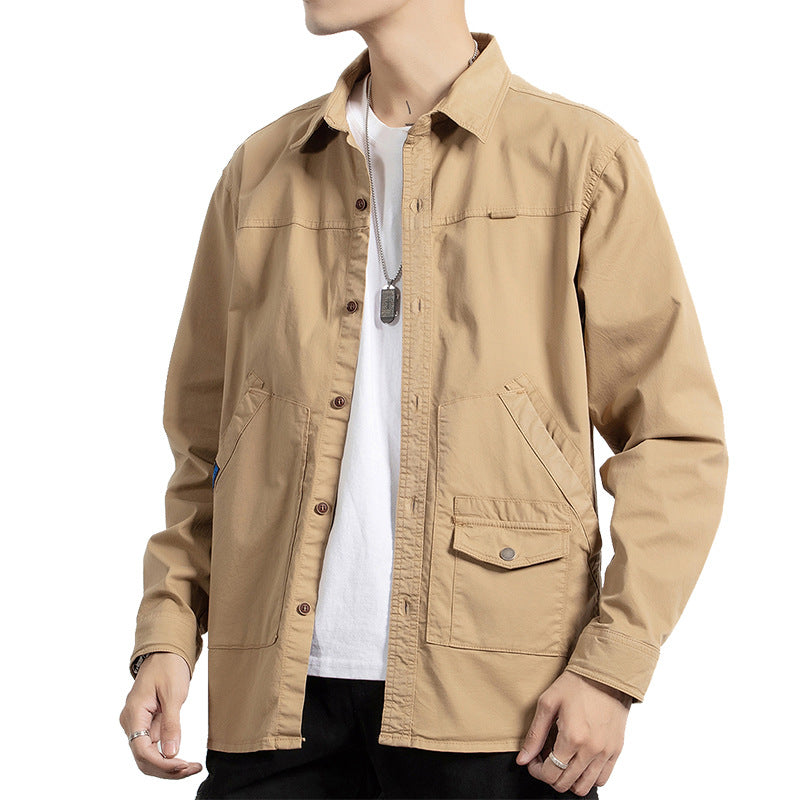 Herren Utility-Hemdjacke aus robustem Baumwoll-Twill mit Mehrfachtaschen Echo Archiv