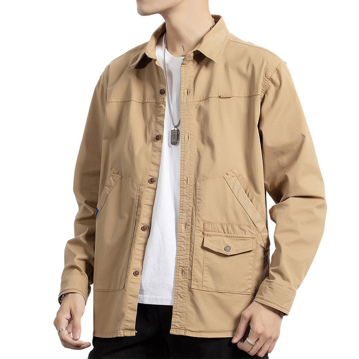 Herren Utility-Hemdjacke aus robustem Baumwoll-Twill mit Mehrfachtaschen Echo Archiv