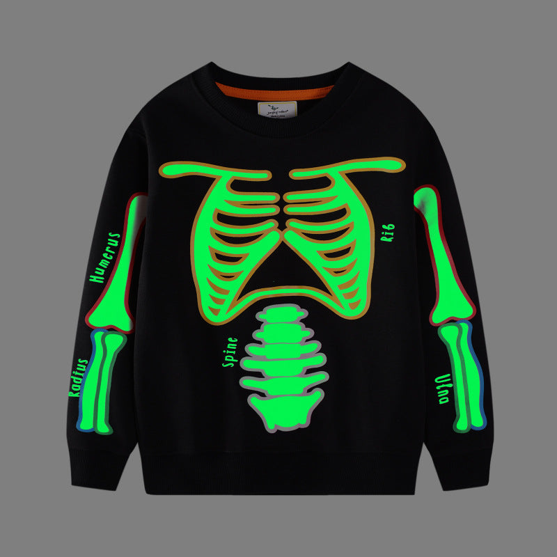 Herren Freizeit-Jogginghose mit leuchtendem Skelett-Design Echo Archiv