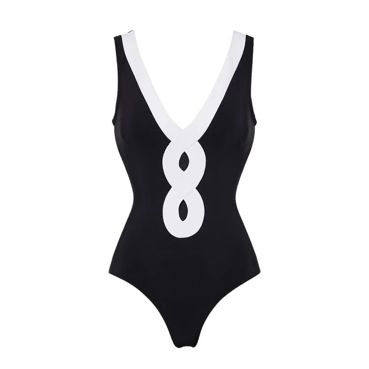 Damen Bandeau-Badeanzug mit elegantem Wickelrock Echo Archiv