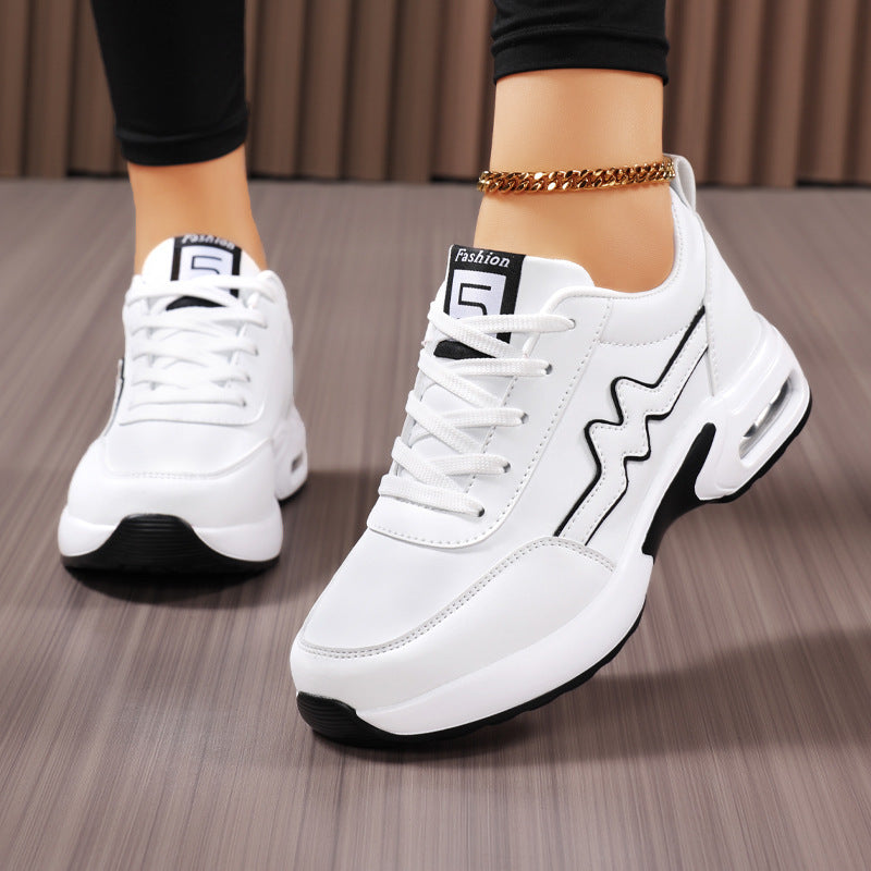 Damen nan modischer Sneaker mit geformter Seitenwelle, gedämpfter Luftkapselferse und ergonomischem Plateau-Fußbett Echo Archiv