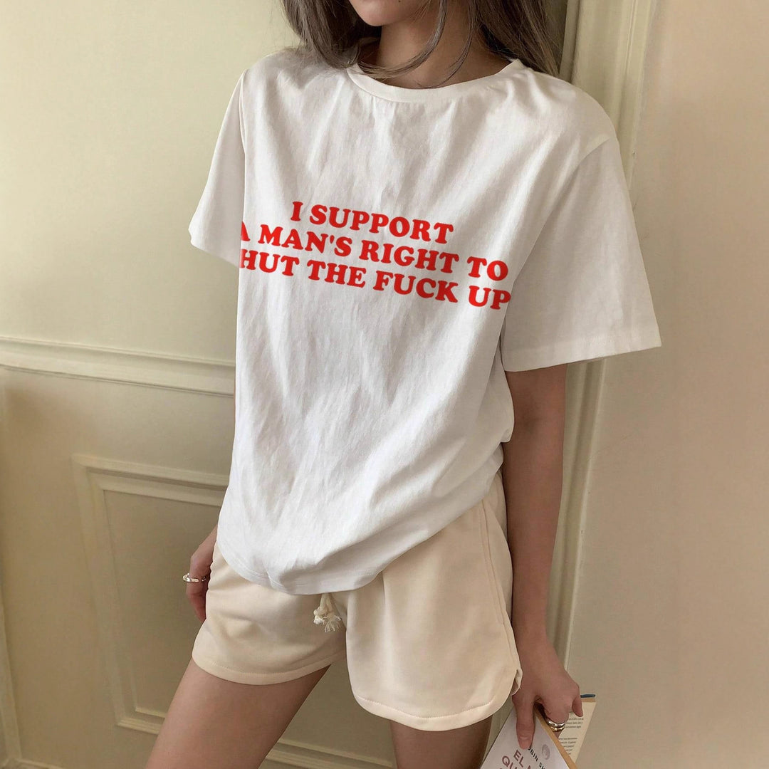Damen oversized Bachelorette T-Shirt mit exklusivem Print Echo Archiv