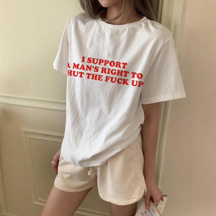 Damen oversized Bachelorette T-Shirt mit exklusivem Print Echo Archiv