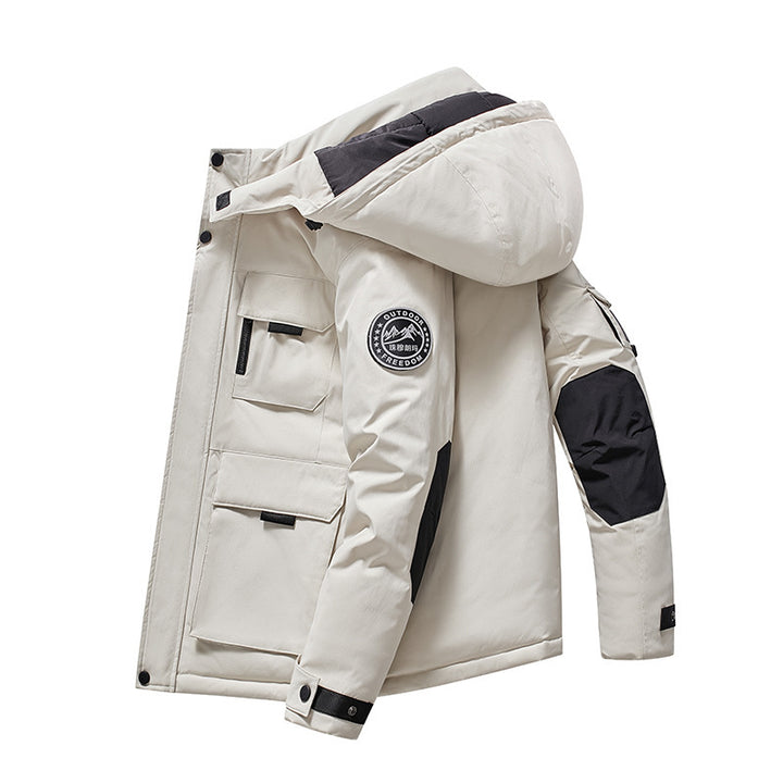 Herren Isolierter Field-Parka mit Kapuze, Mehrfach-Utility-Taschen und winddichter Shell Echo Archiv